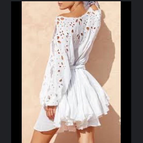 Free People X Mes Demoiselles Pachira belted Mini Dress Size 2 - Picture 3 of 11